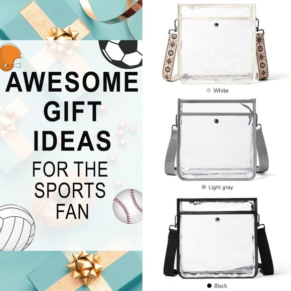 Clear Bag for Stadium Events 12 x6 x12, Clear Crossbody Purses for Women Concert - Picture 9 of 9